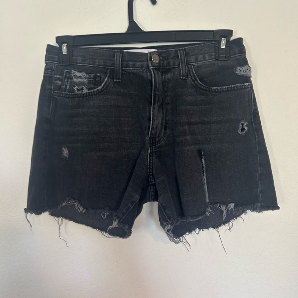 Just Black Denim Made In The USA Large distressed Raw Hew Shorts